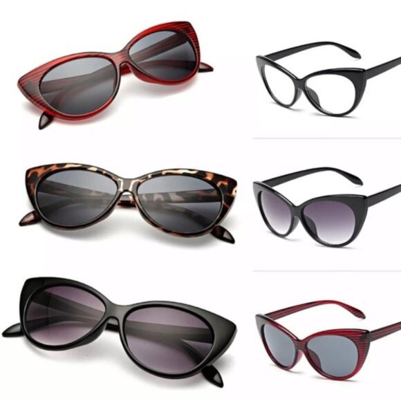 Boutique Brown & Black Cheetah Cat Eye Sunglasses - Picture 3 of 3